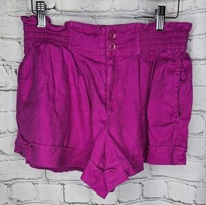 Anthropologie Women's Linen Blend Shorts Size 4